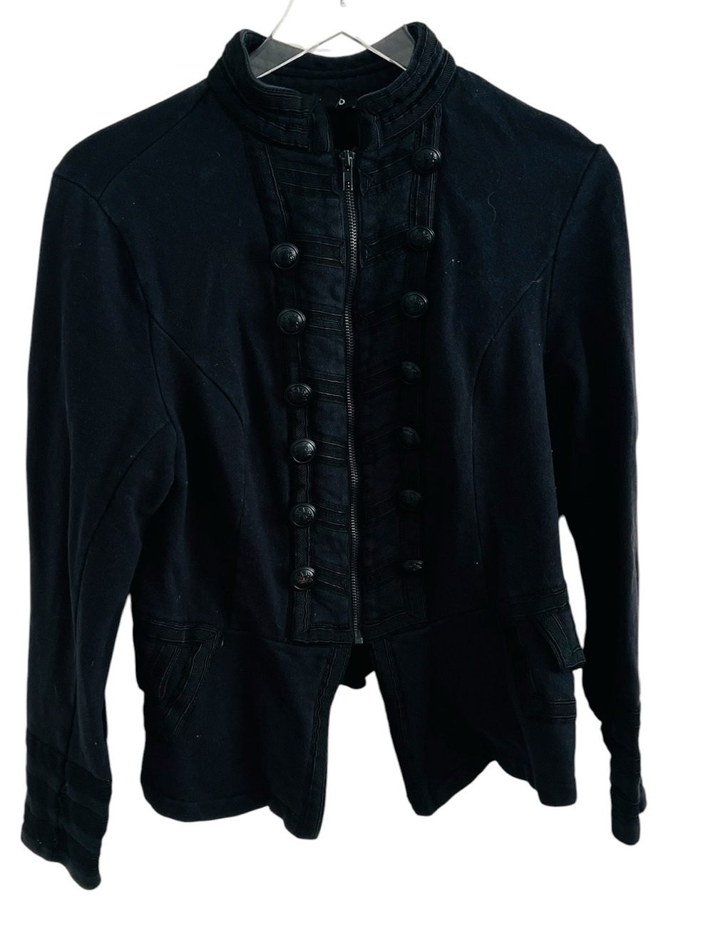 Torrid Black Military-Style Button Front Jacket